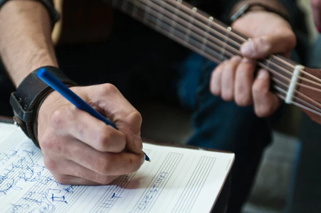 Songwriter writing song Songwriter writing song