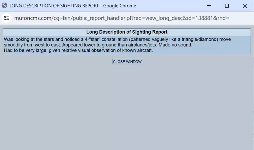 Image Credit: MUFON online Report via Paul Shea/TSM Screengrab